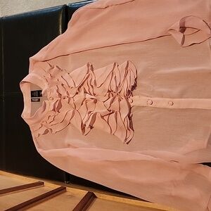 Sheer long sleeve blouse